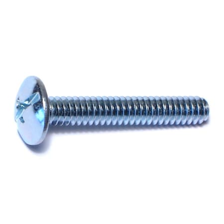Midwest Fastener #10-24 x 1-1/4 in Combination Phillips/Slotted Truss Machine Screw, Zinc Plated Steel, 25 PK 36124